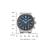 Reloj de hombre con esfera azul, diseño cronógrafo y caja de acero inoxidable