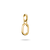 Colgante Charm Letra O dorada con ojal para colgar