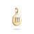 Colgante bañado en oro con el número angelical 111 y pequeñas piedras blancas