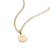 Charm de números de ángel 111, disco redondo con piedras blancas y cadena de oro