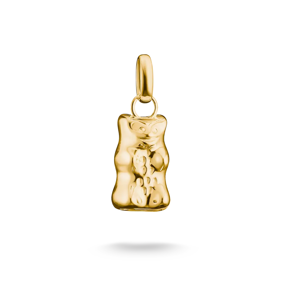 Colgante Charm Oso de Oro bañado en plata con ojal