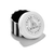 Contenedor redondo Charm Club con estampado "CHARM CLUB" y borde a rayas