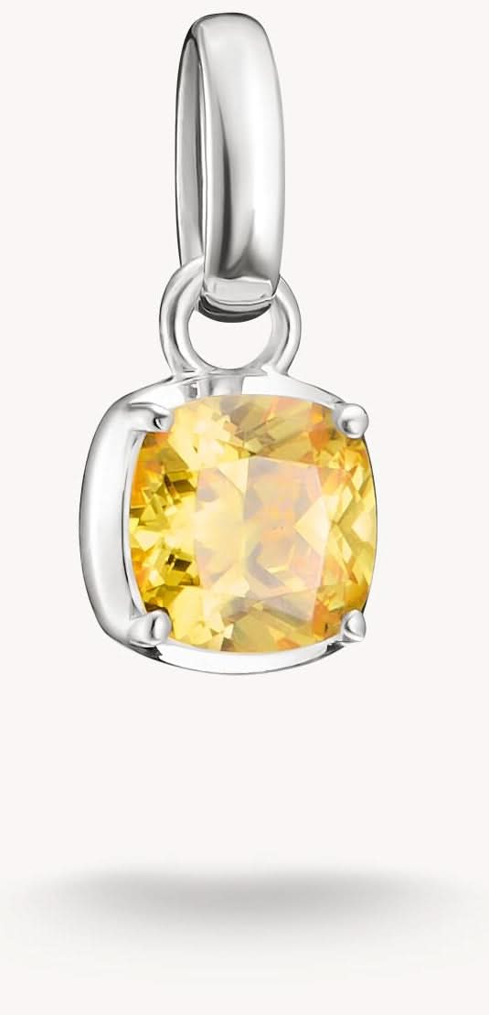 alt
Collar de plata de ley 925 con baño de oro amarillo de 18 quilates, con un colgante de corazón con circonita cúbica blanca.