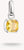 alt
Collar de plata de ley 925 con baño de oro amarillo de 18 quilates, con un colgante de corazón con circonita cúbica blanca.