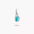 Colgante Charm THOMAS SABO con piedra turquesa ovalada en montura de plata