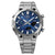 Casio EDIFICE Herrenuhr mit blauem Zifferblatt, Datumsanzeige und Edelstahlarmband