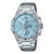 Casio Edifice Herren-Chronographenuhr mit silbernem Edelstahlgehäuse und Chronographen-Subdials