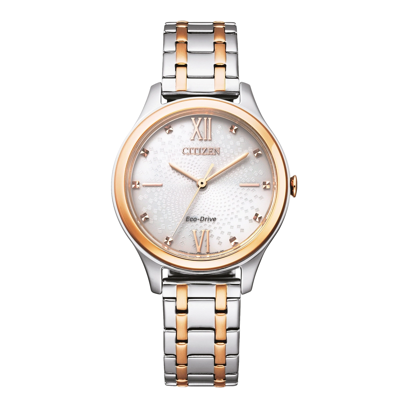 Citizen Eco Drive EM0506-77A Damenuhr Bicolor • Solarbetrieb • Römische Indizes