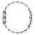 Reloj de mujer de acero inoxidable en perfil lateral: eslabones de la correa con bisel y corona