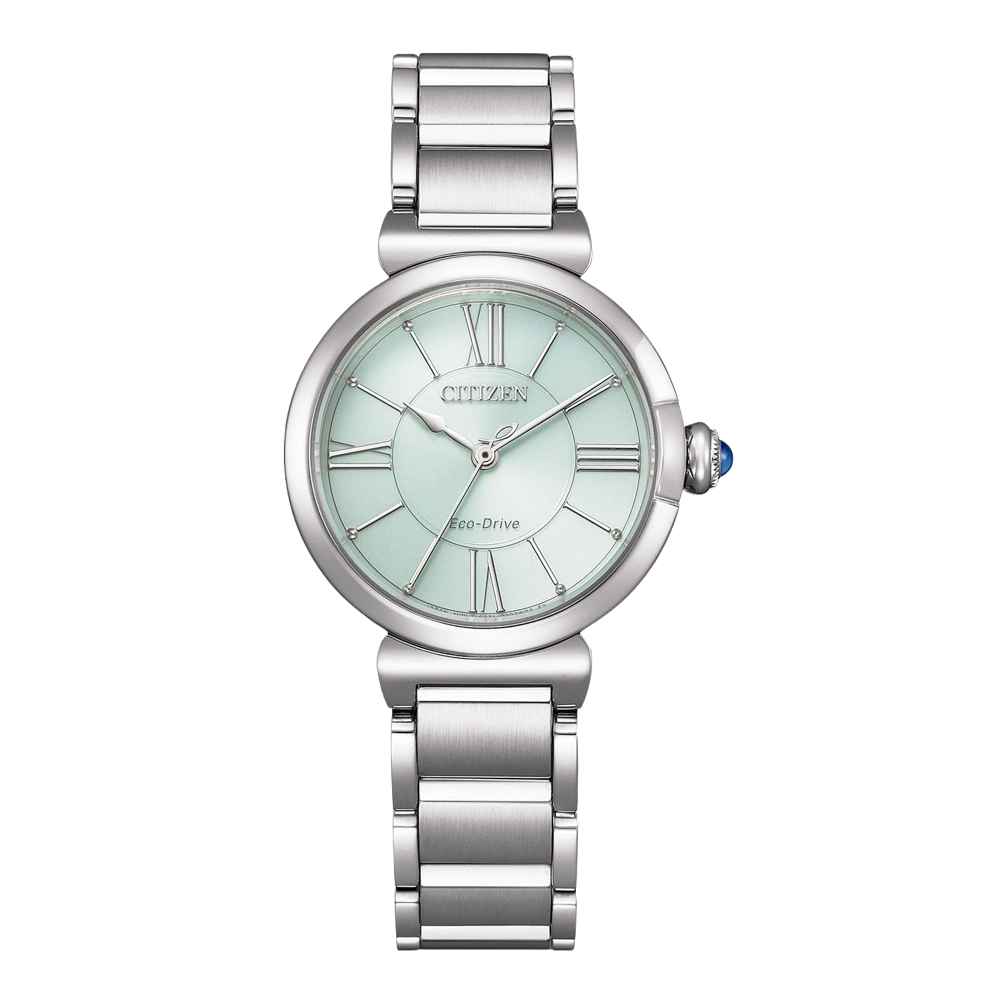 Citizen L EM1070-83L Damenuhr Grün • Eco-Drive Saphirglas • Edelstahlarmband