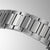 Metallarmband der Herrenarmbanduhr, silberne Glieder im Nahdetail