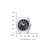 "Reloj de mujer con esfera negra y brazalete de metal plateado, corona a la derecha"