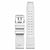 Brazalete Luminox en blanco con hebilla de pasador y ojales rectangulares en relieve