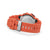 Casio G-Shock Uhr mit orangefarbenem Armband und Schnalle, seitliche Ansicht