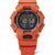 Casio G-Shock Herren-Uhr mit orangefarbenem Armband und schwarzer Digitalanzeige