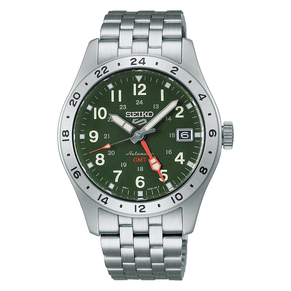 Seiko 5 Sports HDB001K1 Herren Armbanduhr • Automatikwerk mit GMT • Sichtboden