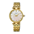Seiko HGH008P1 Damen Armbanduhr Goldfarben • Saphirglas • Perlmutt-Zifferblatt mit Diamanten