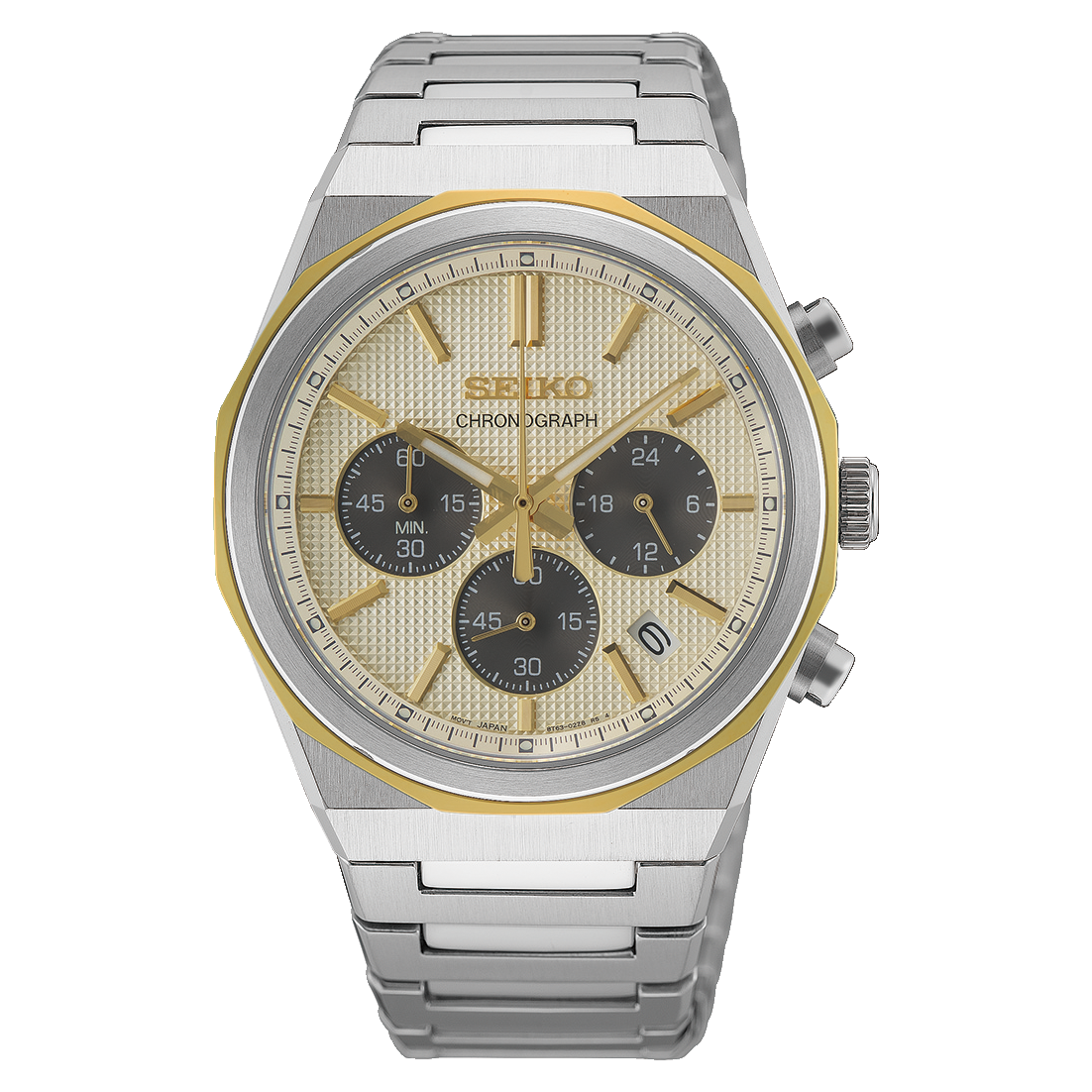 Seiko HGK001P1 Herren Armbanduhr Zweifarbig • Saphirglas • Chronograph