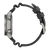 Pulsera de hombre, correa y caja negras con elementos de control