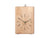 Reloj de pared de madera clara con manecillas negras y figura de pájaro blanca arriba, Karlsson
