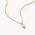 Collar dorado para mujer con colgante redondo de circonita, diseño de múltiples piedras