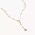 Collar en forma de Y, dorado, con circonitas blancas en el colgante