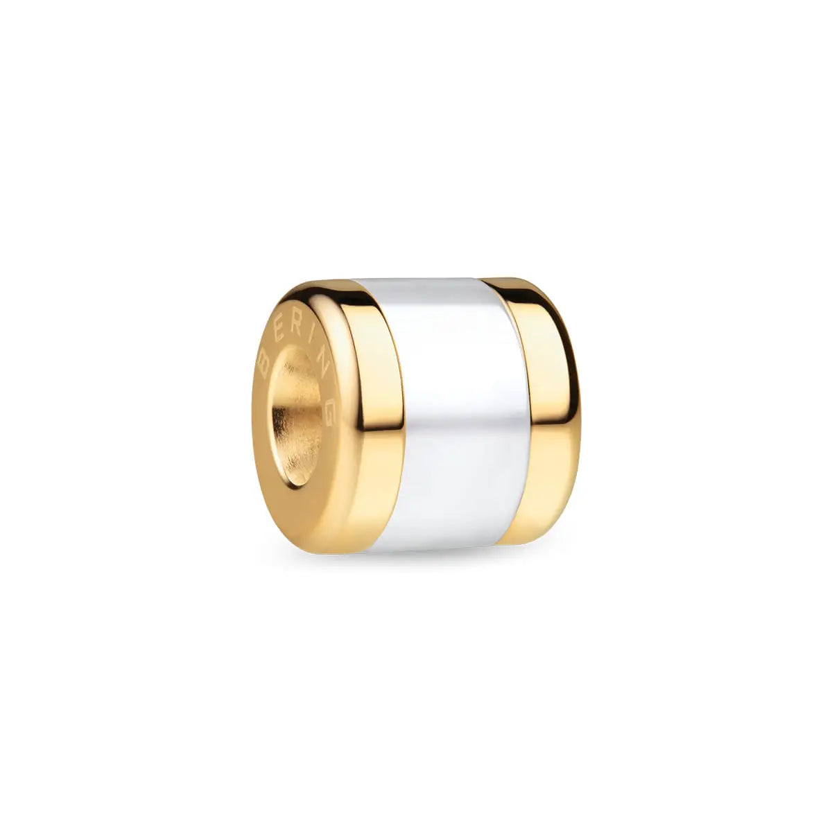 Colgante de acero inoxidable de Bering Jewelry, dorado/plateado, forma cilíndrica