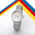 Mondaine Doppio MLE.33112.SM Damen Armbanduhr Silber • Saphirglas mit Antireflexbeschichtung • Swiss Made Quarzwerk, Bild 8