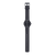 Casio Herrenuhr mit schwarzem Armband und rundem Gehäuse, Seitenansicht