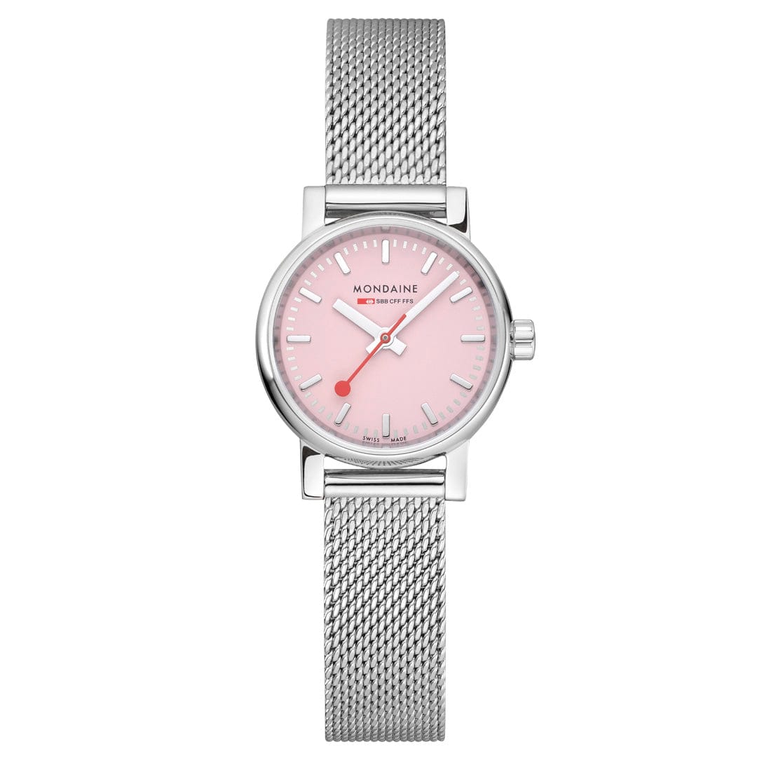 Mondaine evo2 MSE.26130.SM Damenuhr Rosa • Saphirglas • Schweizer Quarzwerk
