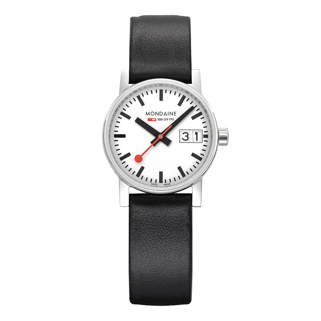 Mondaine evo2 MSE.30210.LBV Damenuhr Schwarz • Saphirglas • Swiss Made