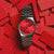 Casio Timeless Collection MTP-B145D-4A2VEF Reloj • Esfera Roja Sunray • Diseño de Acero Inoxidable