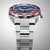 Reloj Citizen para hombre con esfera azul, bisel GMT y correa de acero inoxidable