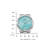 Reloj de hombre con esfera turquesa, caja y pulsera de acero inoxidable