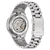 Reloj de hombre con movimiento visible en caja y correa de acero inoxidable