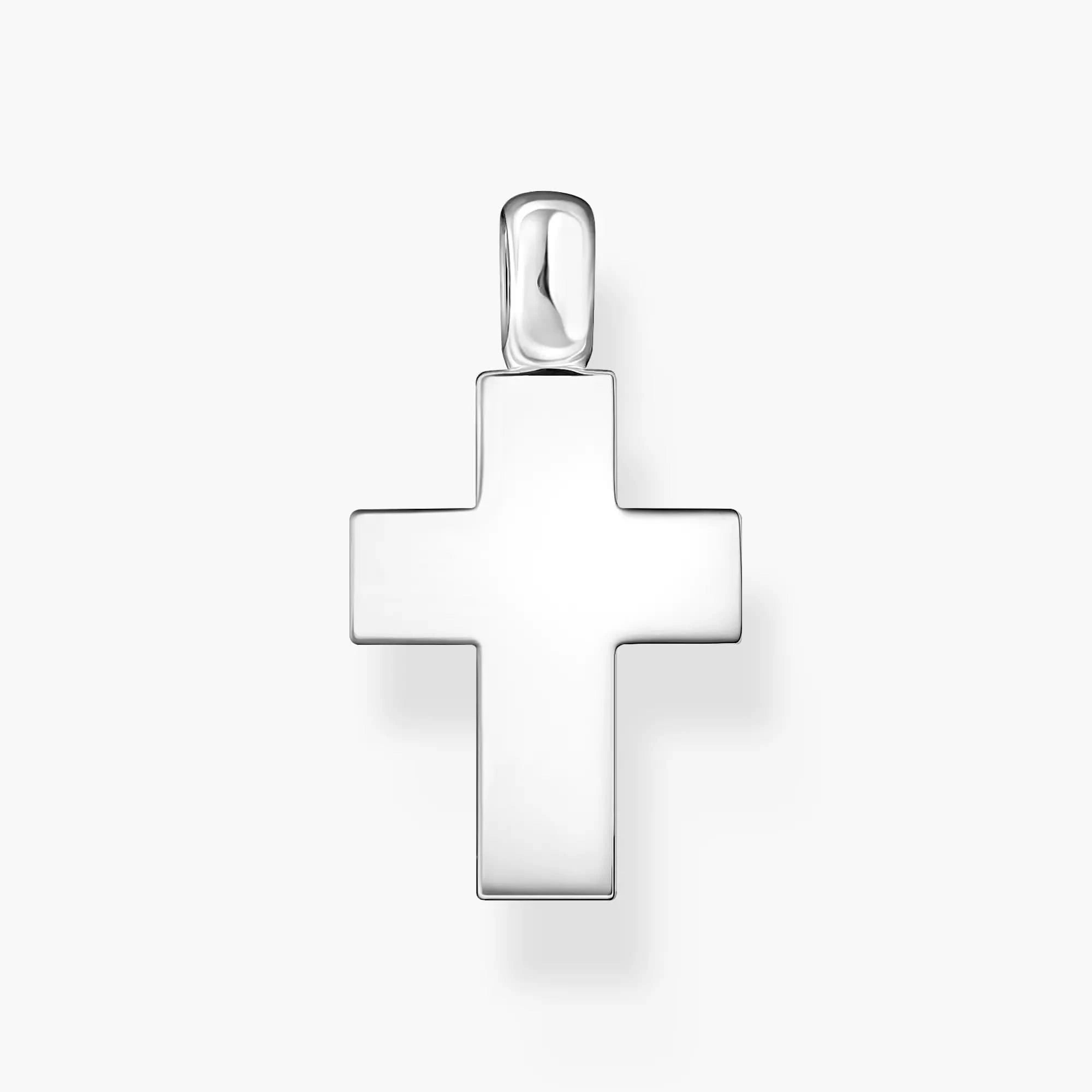 Colgante de cruz de metal con forma de cruz minimalista, con ojal