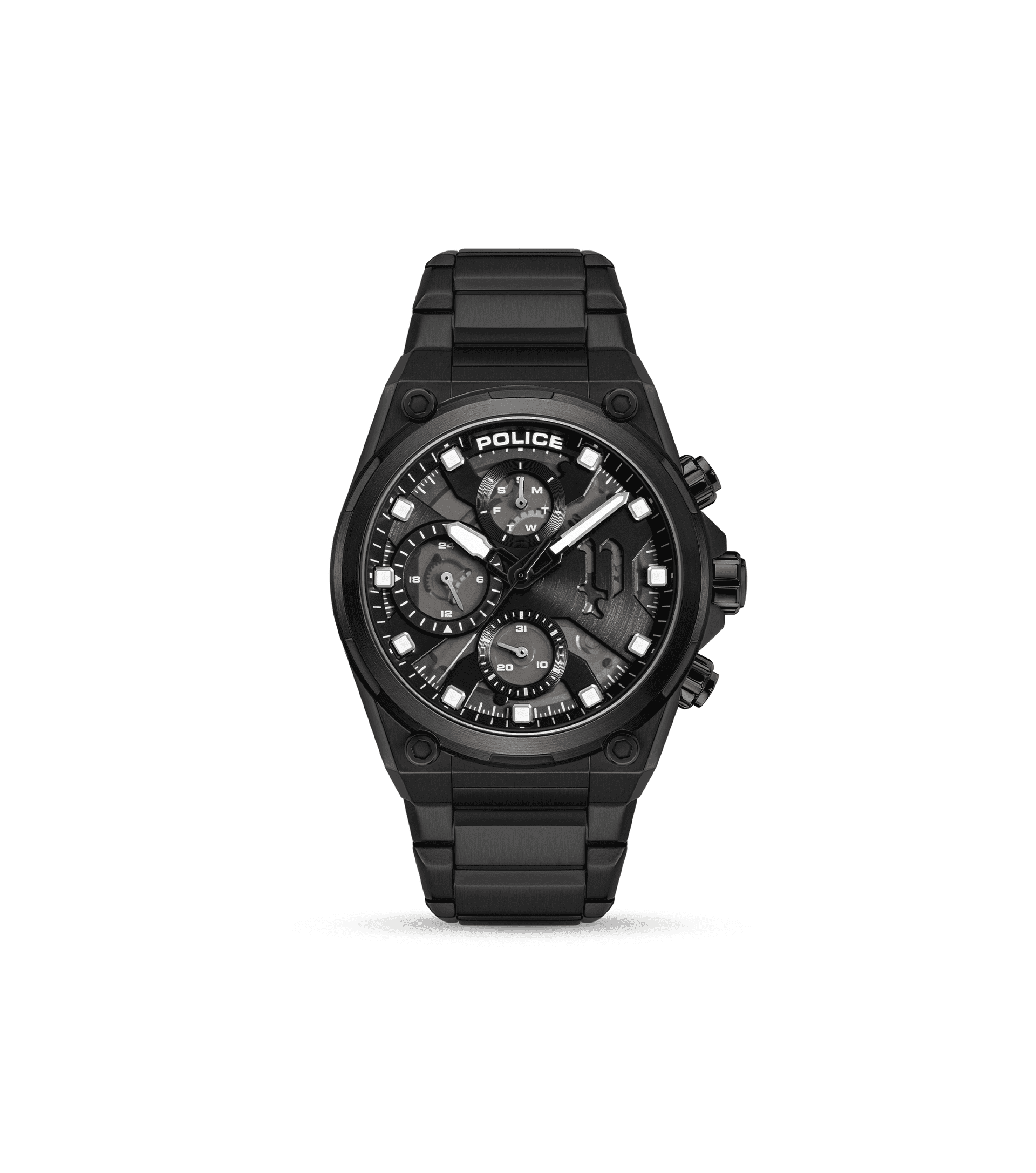 Police Airflow PEWGK2239106 Herren • Chronograph • IP-Schwarz Edelstahlarmband