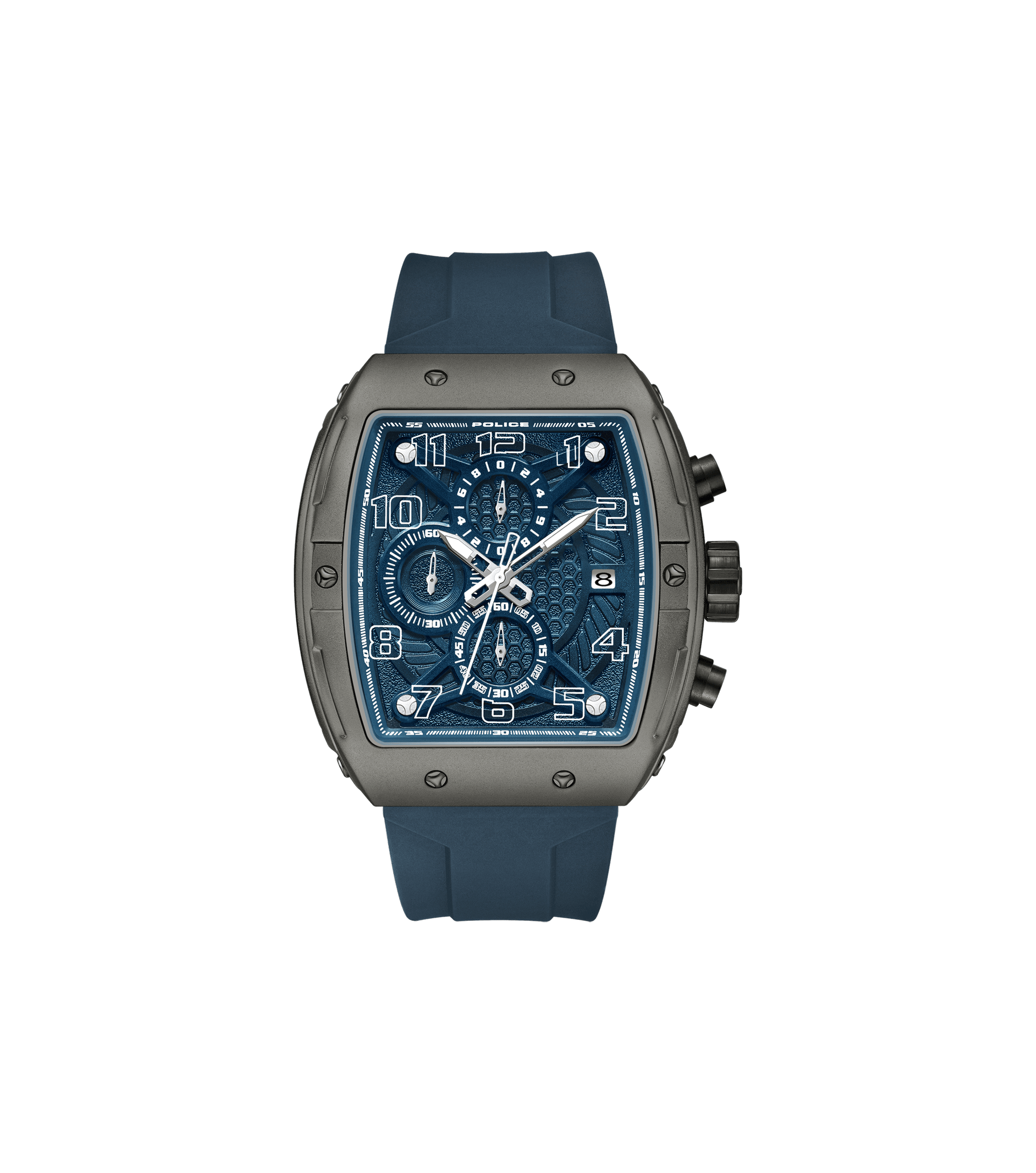 Police Coswig PEWGO0063102 Herrenuhr Blau • Quarz-Chronograph • Leichtmetallgehäuse mit IP-Beschichtung