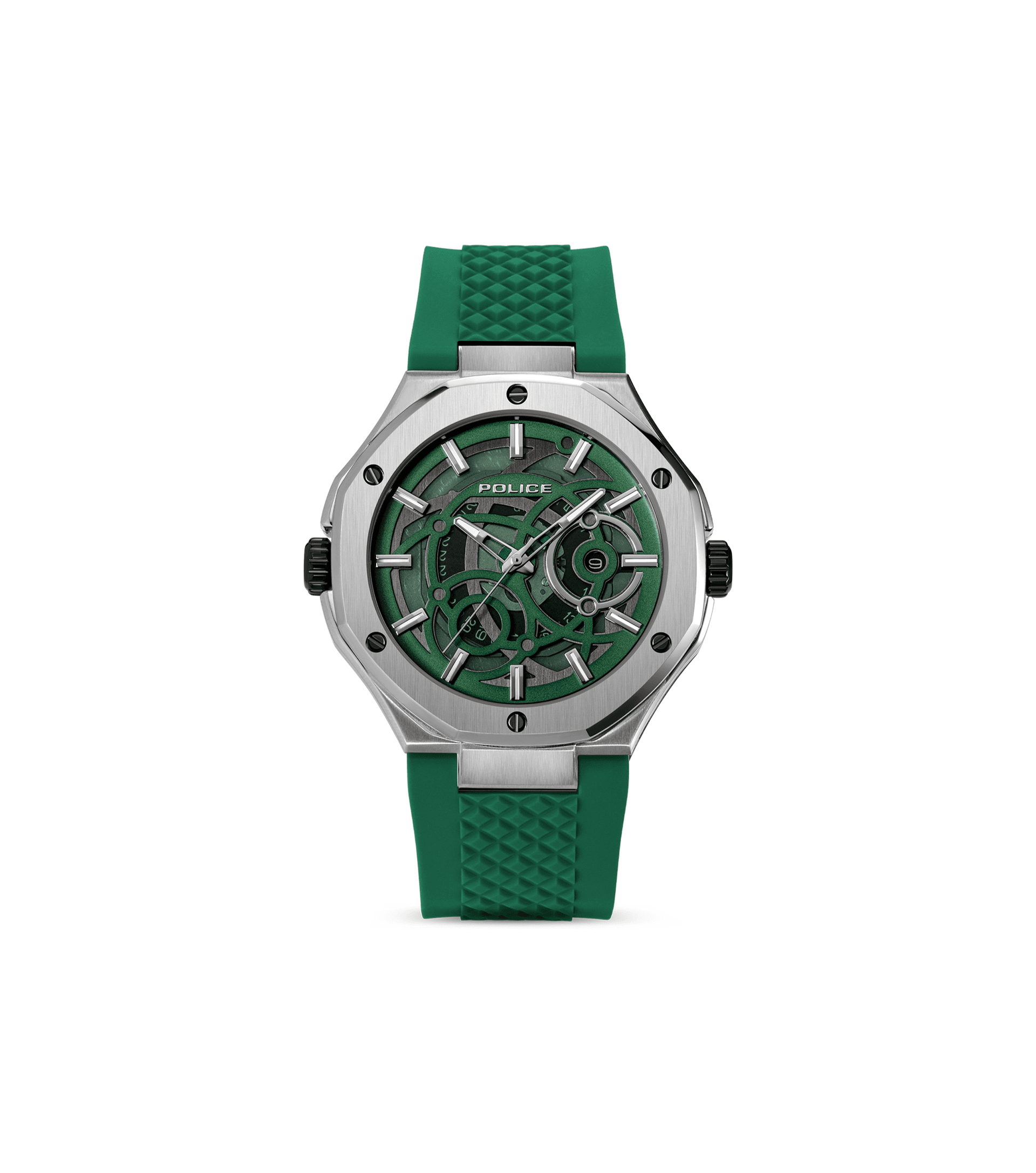 Police DUAL PEWGQ0081902 Herrenuhr Mehrfarbig • Zwei Zifferblätter • Roségold-IP-Beschichtung