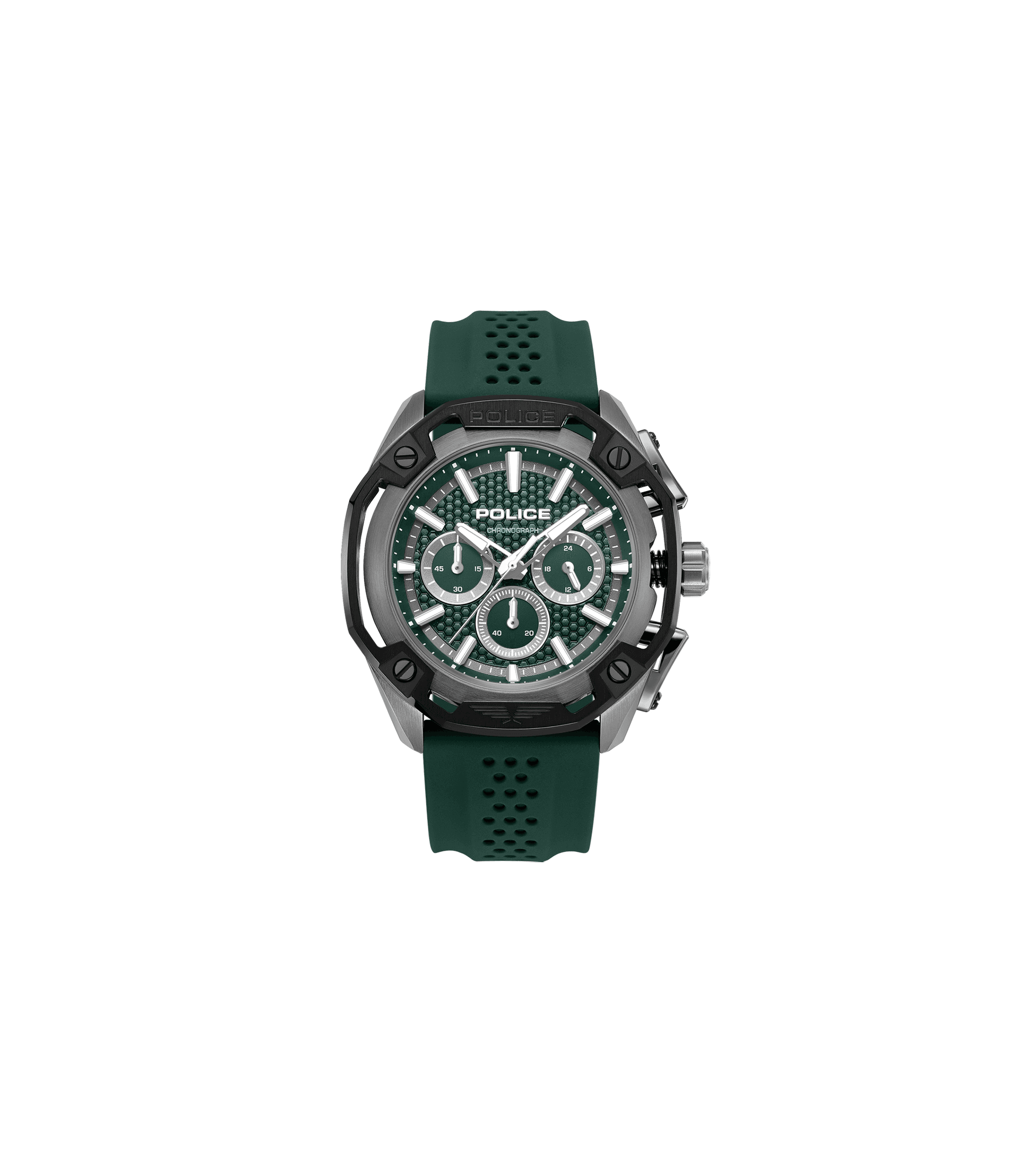 Police Centurian PEWGQ0093202 Herrenuhr Grün • Quarz-Chronograph • 5 ATM Wasserdicht