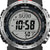 Reloj de pulsera para hombre con pantalla negra y bisel plateado, pantalla digital PRO TREK