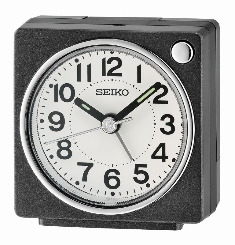 Seiko QHE196K Reloj de Mesa Beige • Segundero Sweep Silencioso • Alarma y Snooze