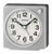 Seiko QHE196S Reloj Despertador Plateado • Mecanismo Sweep Silencioso • Agujas Lumibrite