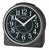 Seiko QHE198K Reloj Despertador Negro • Mecanismo Sweep Silencioso • Agujas Lumibrite