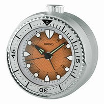 Seiko QHE207T Reloj de Mesa Plateado • Segundero Silencioso Sweep • Bisel Giratorio