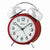 Seiko Alarm Metallic QHK063R Reloj Despertador Rojo • Movimiento Sweep Silencioso • Agujas Luminosas LumiBrite