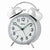Seiko QHK063S Reloj Despertador Metálico • Movimiento de Cuarzo Silencioso • Doble Campana Mecánica