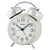 Seiko QHK063W Reloj Despertador Blanco • Movimiento Sweep Silencioso • Alarma Mecánica de Doble Campana