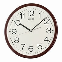 Seiko QXA847B Reloj de Pared Marrón • Movimiento Silencioso Sweep • Diseño Clásico