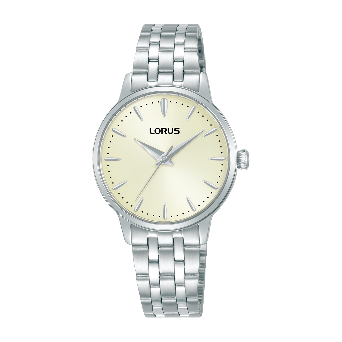 Lorus RG317XX9 Damenuhr Fashion Hellgelb • Mineralglas • Edelstahlarmband